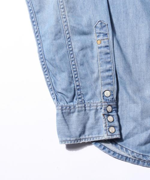 Wrangler（ラングラー）の「＜METAPHORE x Wrangler＞∴ ICE N/C SHT/シャツ◆（シャツ/ブラウス・メンズ・ライトブルー・1/3/2）」の4枚目の写真