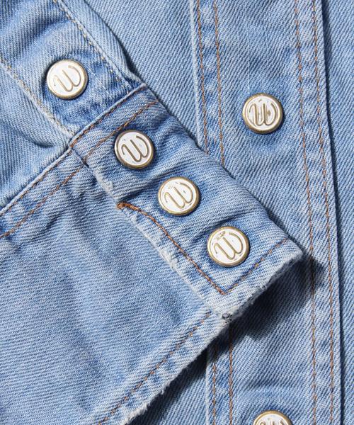 Wrangler（ラングラー）の「＜METAPHORE x Wrangler＞∴ ICE N/C SHT/シャツ◆（シャツ/ブラウス・メンズ・ライトブルー・1/3/2）」の5枚目の写真