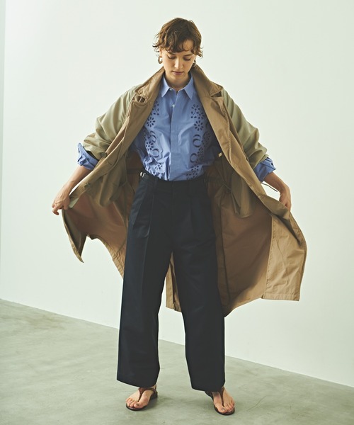 kha:ki(カーキ)の「「KHA:KI/カーキ」ミリタリーコンビネーションコート(トレンチコート・レディース・ベージュ・2/1)」の14枚目の写真