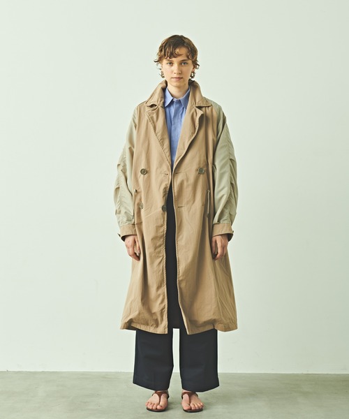 kha:ki(カーキ)の「「KHA:KI/カーキ」ミリタリーコンビネーションコート(トレンチコート・レディース・ベージュ・2/1)」の6枚目の写真