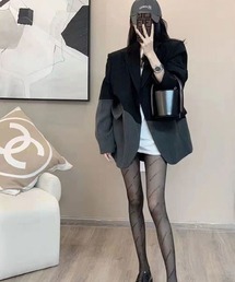 i-dare（アイディア）の「【i-dare】バイカラー 配色 テーラードジャケット（テーラードジャケット）」