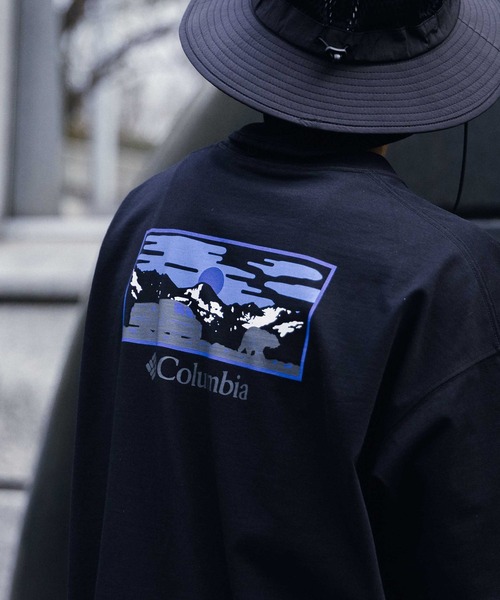 Columbia（コロンビア）の「【ムラサキスポーツ限定】columbia/コロンビア オーバーサイズTシャツ 半袖T UVケア バックプリント PM4502（Tシャツ/カットソー・メンズ・ベージュ系その他2/ホワイト×グレー/ブラック×ブルー/ブラック×グレー/ホワイト系その他/ベージュ系その他/カーキ系1/カーキ系・M/XL/L）」の12枚目の写真