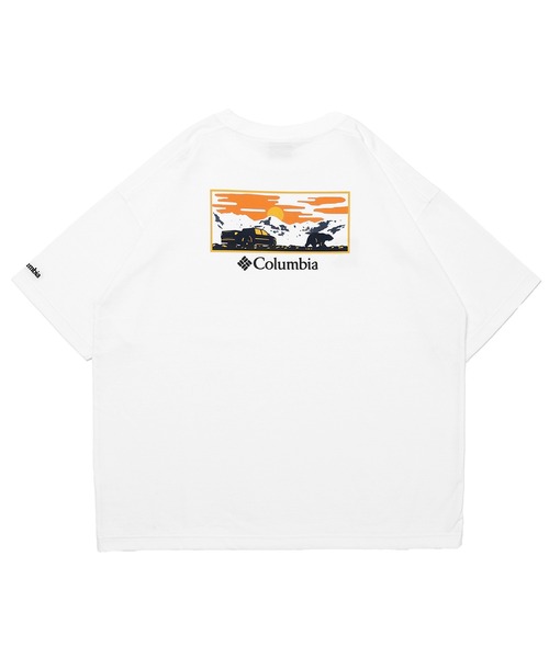 Columbia（コロンビア）の「【ムラサキスポーツ限定】columbia/コロンビア オーバーサイズTシャツ 半袖T UVケア バックプリント PM4502（Tシャツ/カットソー・メンズ・ベージュ系その他2/ホワイト×グレー/ブラック×ブルー/ブラック×グレー/ホワイト系その他/ベージュ系その他/カーキ系1/カーキ系・M/XL/L）」の18枚目の写真