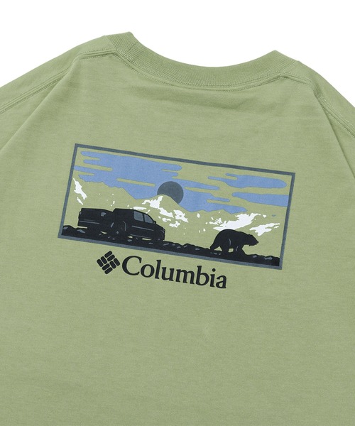 Columbia（コロンビア）の「【ムラサキスポーツ限定】columbia/コロンビア オーバーサイズTシャツ 半袖T UVケア バックプリント PM4502（Tシャツ/カットソー・メンズ・ベージュ系その他2/ホワイト×グレー/ブラック×ブルー/ブラック×グレー/ホワイト系その他/ベージュ系その他/カーキ系1/カーキ系・M/XL/L）」の16枚目の写真