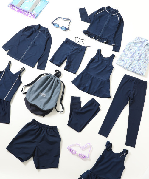 女児Tシャツ＆パンツ型スクール水着（水着）｜devirock