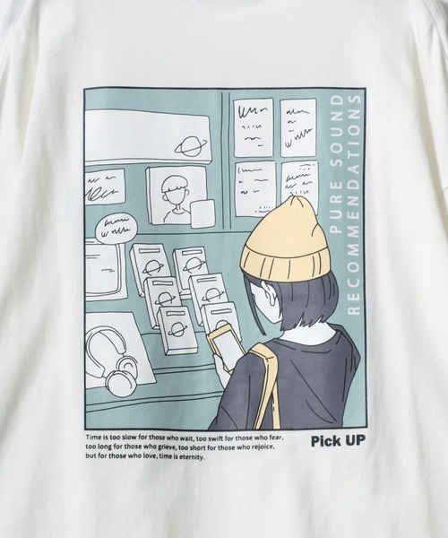 SITRY(シトリー)の「SITRY Girl Illustration Back Print T-shirt/別注 オーバーサイズ ガール イラスト バックプリント ワンポイント刺繍 長袖Tシャツ ロンT レディース メンズ(Tシャツ/カットソー・メンズ・ホワイト/ブラック/ホワイト系その他2/ブラック系その他2/ホワイト系その他/ブラック系その他・M/L/XL)」の14枚目の写真