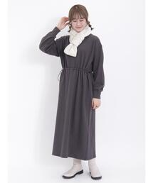 Samansa Mos2 | 裏起毛ウエストドロストワンピース(ワンピース)