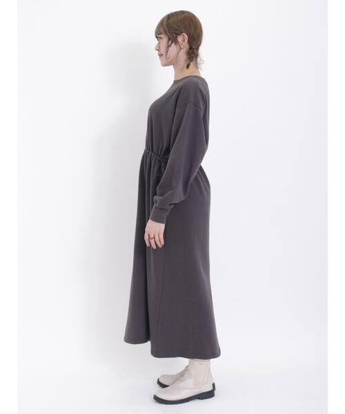 Samansa Mos2（サマンサ モスモス）の「裏起毛ウエストドロストワンピース（ワンピース・レディース・オフホワイト/グレー/チャコールグレー・F）」の17枚目の写真