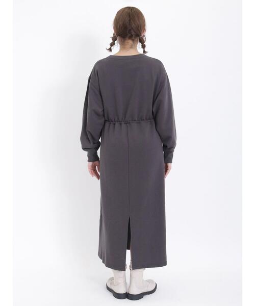 Samansa Mos2（サマンサ モスモス）の「裏起毛ウエストドロストワンピース（ワンピース・レディース・オフホワイト/グレー/チャコールグレー・F）」の18枚目の写真