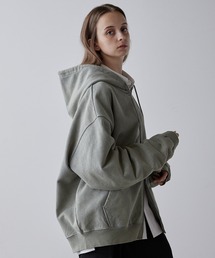 CLEL | 【CLEL】Heavy Weight Logo Embroidered Full-Zip Hoodie/ヘビーウェイト ロゴ刺繍フルジップパーカー(パーカー)
