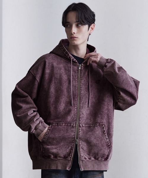 CLEL（クレイル）の「【CLEL】Heavy Weight Logo Embroidered Full-Zip