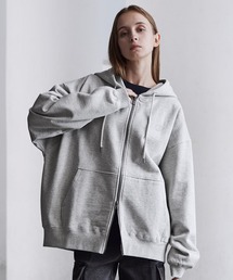 CLEL（クレイル）の「【CLEL】Heavy Weight Logo Embroidered Full-Zip Hoodie/ヘビーウェイト ロゴ刺繍フルジップパーカー（パーカー）」