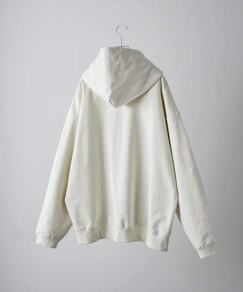 セール】【CLEL】Heavy Weight Logo Embroidered Full-Zip Hoodie