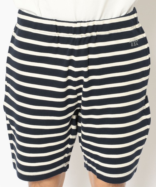 AVIREX（アヴィレックス）の「《DAILY/デイリー》BORDER RIB SHORT PANT / ボーダー リブ ショーツ / AVIREX / アヴィレックス（その他パンツ・メンズ・ホワイト系2/オリーブ系/ブラック/ネイビー/オレンジ/ブルー・L/M/XL）」の10枚目の写真
