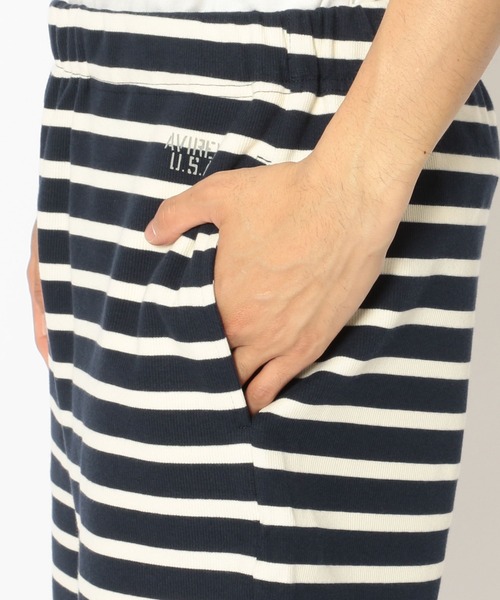 AVIREX（アヴィレックス）の「《DAILY/デイリー》BORDER RIB SHORT PANT / ボーダー リブ ショーツ / AVIREX / アヴィレックス（その他パンツ・メンズ・ホワイト系2/オリーブ系/ブラック/ネイビー/オレンジ/ブルー・L/M/XL）」の11枚目の写真