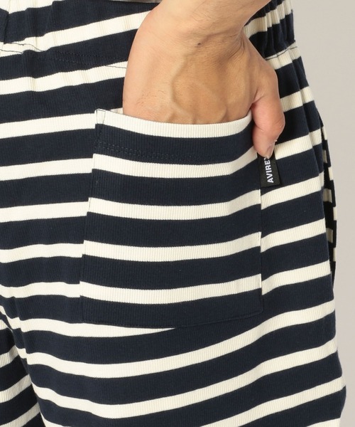 AVIREX（アヴィレックス）の「《DAILY/デイリー》BORDER RIB SHORT PANT / ボーダー リブ ショーツ / AVIREX / アヴィレックス（その他パンツ・メンズ・ホワイト系2/オリーブ系/ブラック/ネイビー/オレンジ/ブルー・L/M/XL）」の12枚目の写真