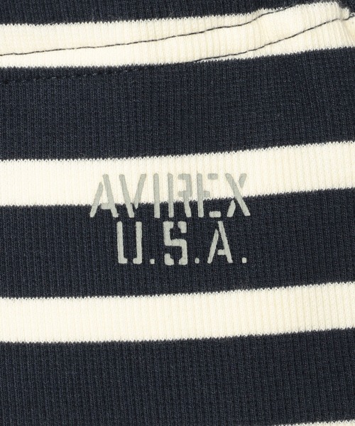 AVIREX（アヴィレックス）の「《DAILY/デイリー》BORDER RIB SHORT PANT / ボーダー リブ ショーツ / AVIREX / アヴィレックス（その他パンツ・メンズ・ホワイト系2/オリーブ系/ブラック/ネイビー/オレンジ/ブルー・L/M/XL）」の14枚目の写真