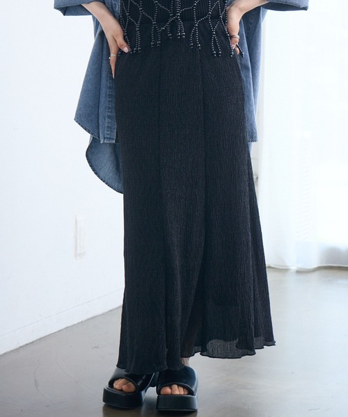 RETRO GIRL（レトロガール）の「細プリーツラメSK（スカート・レディース・ブラック/ピンク/シルバー/ブラウン・FREE）」の13枚目の写真