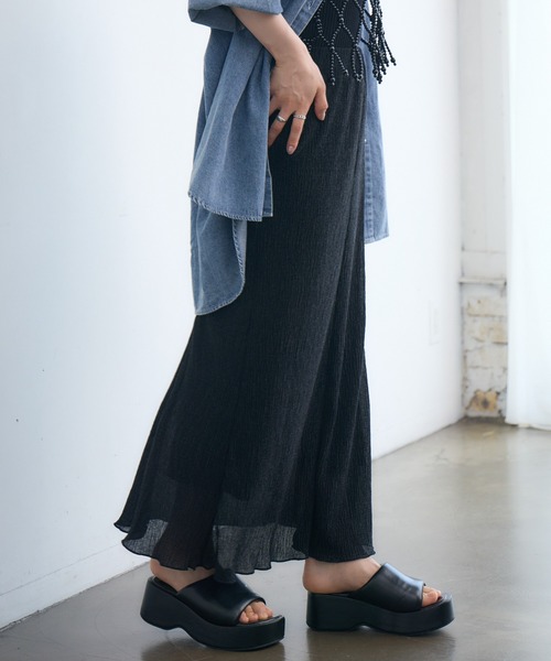 RETRO GIRL（レトロガール）の「細プリーツラメSK（スカート・レディース・ブラック/ピンク/シルバー/ブラウン・FREE）」の16枚目の写真