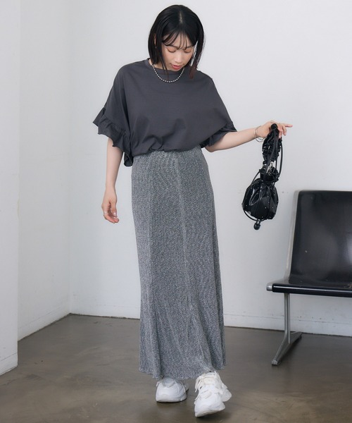 RETRO GIRL（レトロガール）の「細プリーツラメSK（スカート・レディース・ブラック/ピンク/シルバー/ブラウン・FREE）」の6枚目の写真