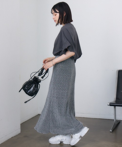 RETRO GIRL（レトロガール）の「細プリーツラメSK（スカート・レディース・ブラック/ピンク/シルバー/ブラウン・FREE）」の7枚目の写真