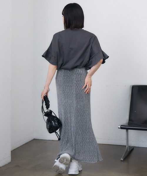 RETRO GIRL（レトロガール）の「細プリーツラメSK（スカート・レディース・ブラック/ピンク/シルバー/ブラウン・FREE）」の8枚目の写真