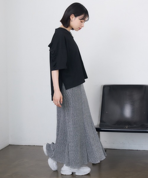 RETRO GIRL（レトロガール）の「細プリーツラメSK（スカート・レディース・ブラック/ピンク/シルバー/ブラウン・FREE）」の10枚目の写真