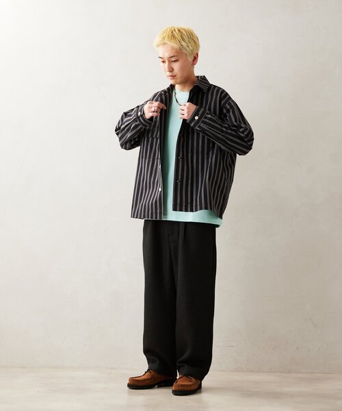 JOURNAL STANDARD relume（ジャーナルスタンダード　レリューム）の「【HOUSE HOLD / ハウスホールド】 JAMES FABRIC CPO シャツ（シャツ/ブラウス・メンズ・ブラック/キャメル/ブルー・MEDIUM/LARGE）」の8枚目の写真