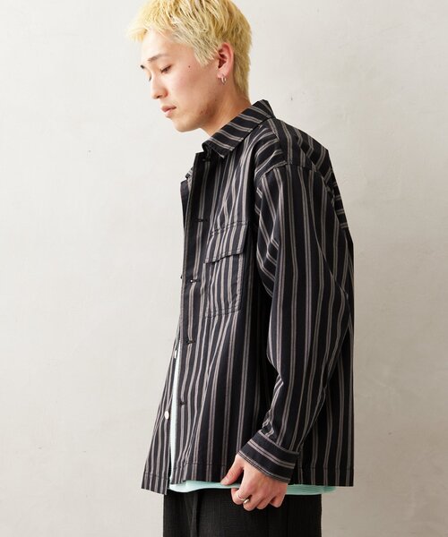 JOURNAL STANDARD relume（ジャーナルスタンダード　レリューム）の「【HOUSE HOLD / ハウスホールド】 JAMES FABRIC CPO シャツ（シャツ/ブラウス・メンズ・ブラック/キャメル/ブルー・MEDIUM/LARGE）」の17枚目の写真