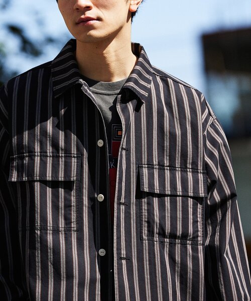 JOURNAL STANDARD relume（ジャーナルスタンダード　レリューム）の「【HOUSE HOLD / ハウスホールド】 JAMES FABRIC CPO シャツ（シャツ/ブラウス・メンズ・ブラック/キャメル/ブルー・MEDIUM/LARGE）」の19枚目の写真