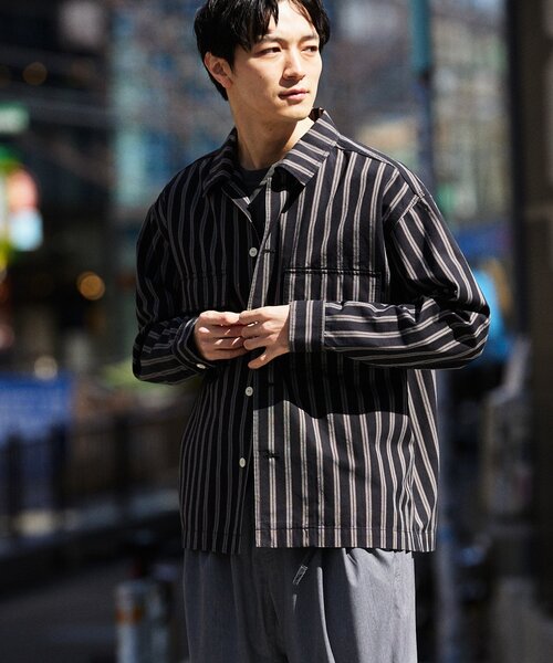 JOURNAL STANDARD relume（ジャーナルスタンダード　レリューム）の「【HOUSE HOLD / ハウスホールド】 JAMES FABRIC CPO シャツ（シャツ/ブラウス・メンズ・ブラック/キャメル/ブルー・MEDIUM/LARGE）」の21枚目の写真