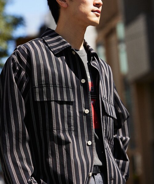 JOURNAL STANDARD relume（ジャーナルスタンダード　レリューム）の「【HOUSE HOLD / ハウスホールド】 JAMES FABRIC CPO シャツ（シャツ/ブラウス・メンズ・ブラック/キャメル/ブルー・MEDIUM/LARGE）」の22枚目の写真