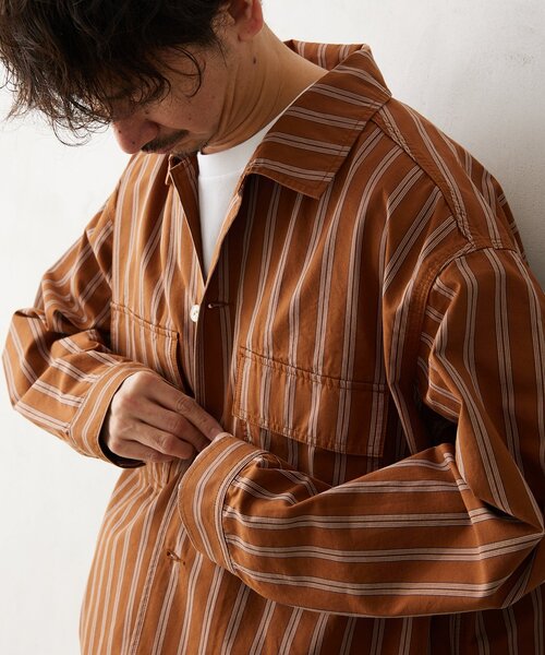 JOURNAL STANDARD relume（ジャーナルスタンダード　レリューム）の「【HOUSE HOLD / ハウスホールド】 JAMES FABRIC CPO シャツ（シャツ/ブラウス・メンズ・ブラック/キャメル/ブルー・MEDIUM/LARGE）」の4枚目の写真