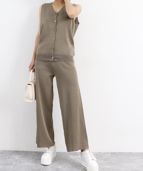 Miniministore（ミニミニストア）の「サマーニットセットアップ 冷感タッチ薄手（アンサンブル・レディース・ピンク/ミント/モカ/ブラック/ライトベージュ・FREE）」の15枚目の写真