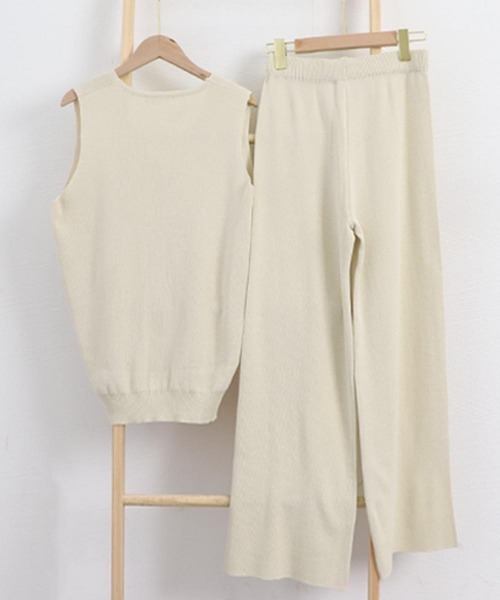 Miniministore（ミニミニストア）の「サマーニットセットアップ 冷感タッチ薄手（アンサンブル・レディース・ピンク/ミント/モカ/ブラック/ライトベージュ・FREE）」の20枚目の写真