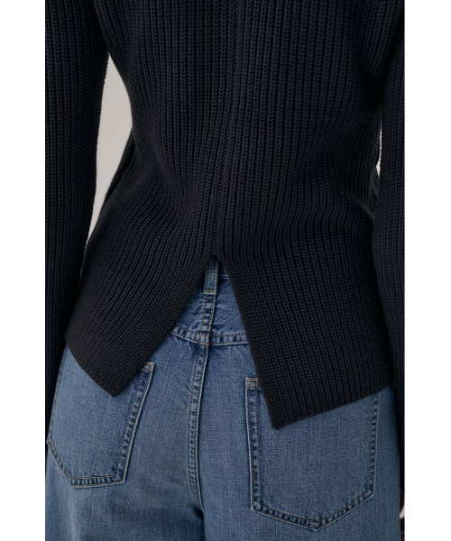 M_(エムアンダーバー)の「植物由来の再生繊維を使用したあたたかみのあるニット やわらかな着心地の襟付きニットカーディガン(カーディガン/ボレロ・レディース・ブラック/アイボリー・FREE)」の12枚目の写真