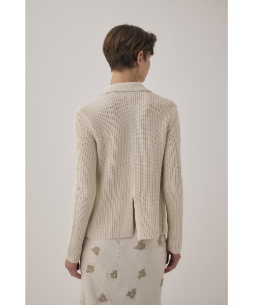 M_(エムアンダーバー)の「植物由来の再生繊維を使用したあたたかみのあるニット やわらかな着心地の襟付きニットカーディガン(カーディガン/ボレロ・レディース・ブラック/アイボリー・FREE)」の21枚目の写真