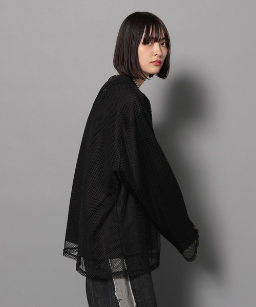 Anui（アニュイ）の「【UNISEX】スクエアメッシュプルオーバー（Tシャツ/カットソー・レディース・オフホワイト/ブラック・MEDIUM）」の17枚目の写真