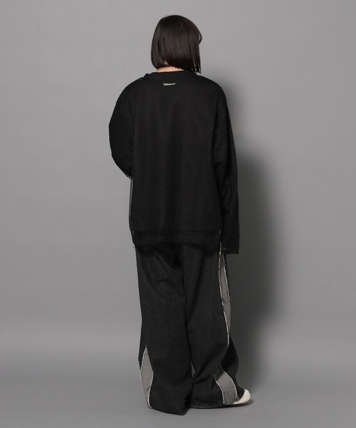 Anui（アニュイ）の「【UNISEX】スクエアメッシュプルオーバー（Tシャツ/カットソー・レディース・オフホワイト/ブラック・MEDIUM）」の21枚目の写真