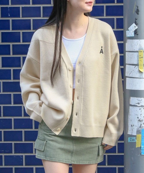【セール】【UNISEX】ALAND／Alogoニットカーデ（カーディガン/ボレロ）｜ALAND（エーランド）