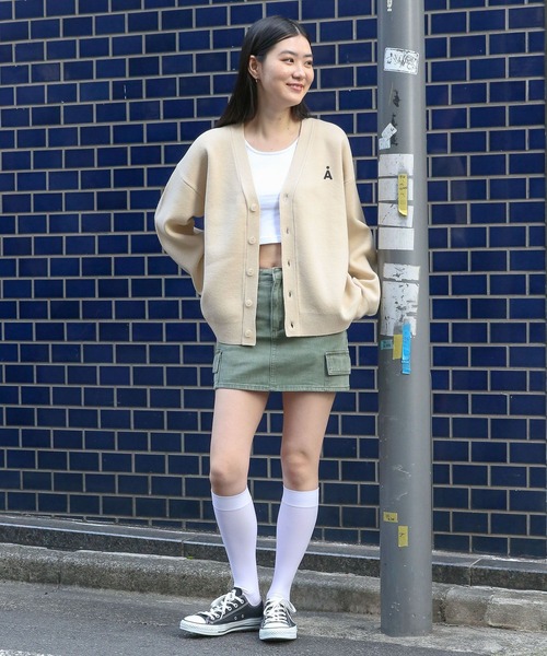 【セール】【UNISEX】ALAND／Alogoニットカーデ（カーディガン/ボレロ）｜ALAND（エーランド）