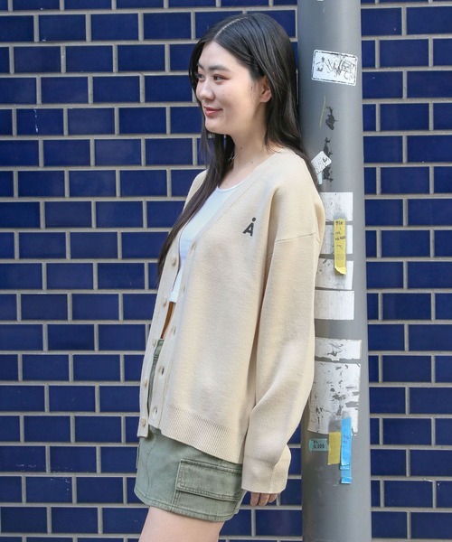 【セール】【UNISEX】ALAND／Alogoニットカーデ（カーディガン/ボレロ）｜ALAND（エーランド）