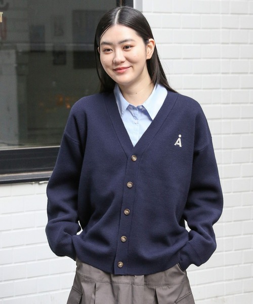 【セール】【UNISEX】ALAND／Alogoニットカーデ（カーディガン/ボレロ）｜ALAND（エーランド）