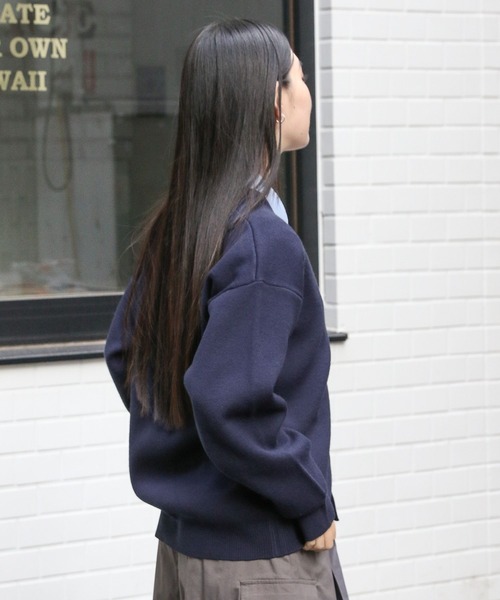 【セール】【UNISEX】ALAND／Alogoニットカーデ（カーディガン/ボレロ）｜ALAND（エーランド）