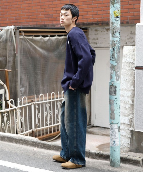 【セール】【UNISEX】ALAND／Alogoニットカーデ（カーディガン/ボレロ）｜ALAND（エーランド）