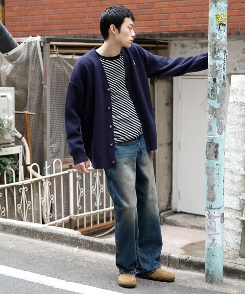 【セール】【UNISEX】ALAND／Alogoニットカーデ（カーディガン/ボレロ）｜ALAND（エーランド）