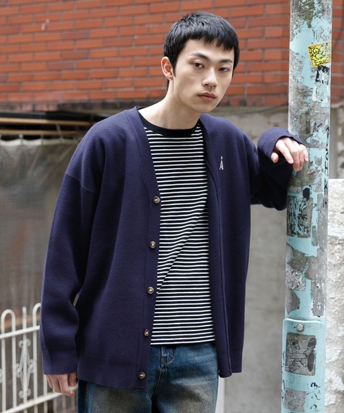 【セール】【UNISEX】ALAND／Alogoニットカーデ（カーディガン/ボレロ）｜ALAND（エーランド）