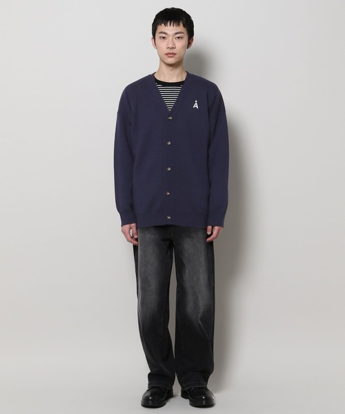 【セール】【UNISEX】ALAND／Alogoニットカーデ（カーディガン/ボレロ）｜ALAND（エーランド）