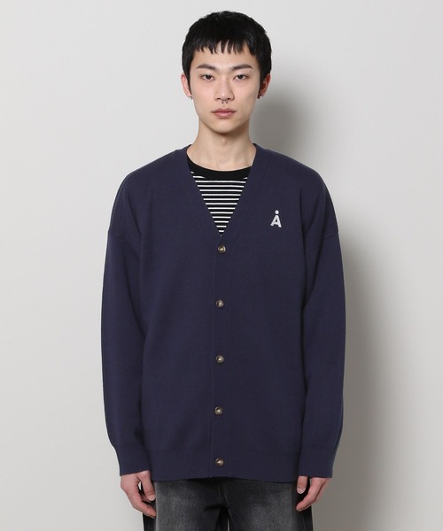 【セール】【UNISEX】ALAND／Alogoニットカーデ（カーディガン/ボレロ）｜ALAND（エーランド）
