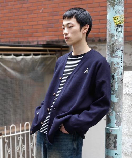 【セール】【UNISEX】ALAND／Alogoニットカーデ（カーディガン/ボレロ）｜ALAND（エーランド）